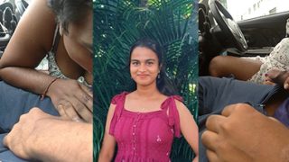 Tamil Wife Blowjob – Dick Riding Fuck in Car Park